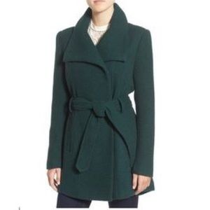 Steve Madden Green Belted Waffle Woven Coat